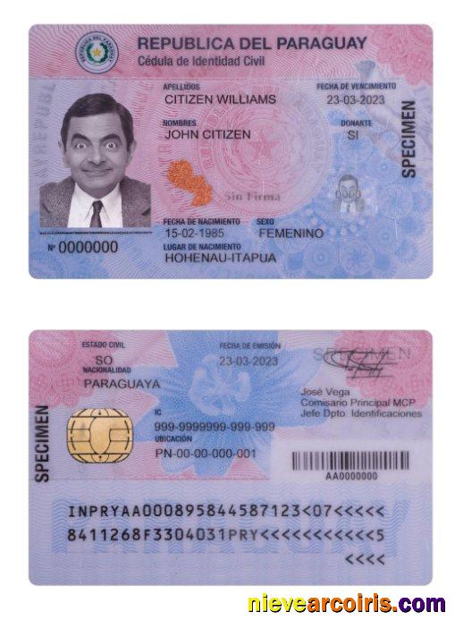 Paraguay ID card 2023-present